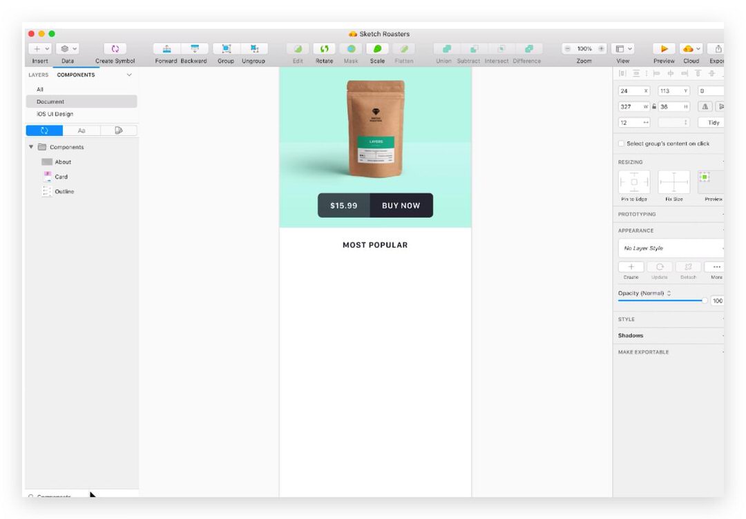 Sketch l&agrave; c&ocirc;ng cụ thiết kế UX/UI hữu &iacute;ch h&agrave;ng đầu d&agrave;nh cho designer